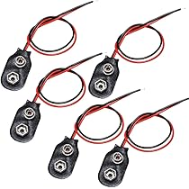 Amazon | 9V電池スナップ DCヘッド付き ソフトレザーバックル 9V電池